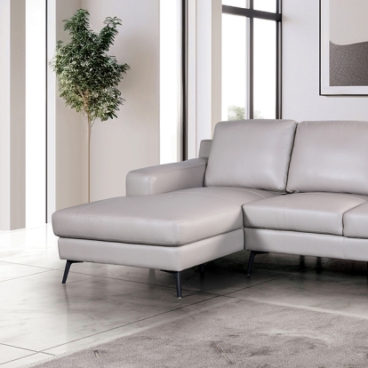 Furniture Of America Stordal Contemporary Light Gray Sectional, Left Chaise Model FM69004LG-SECT-L