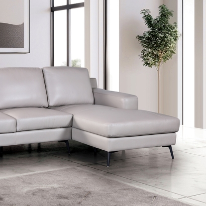 Furniture Of America Stordal Contemporary Light Gray Sectional, Right Chaise Model FM69004LG-SECT-R