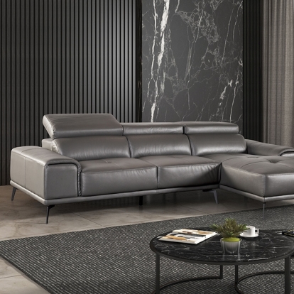 Furniture Of America Vadso Contemporary Dark Gray Sectional, Right Chaise Model FM69005DG-SECT-R