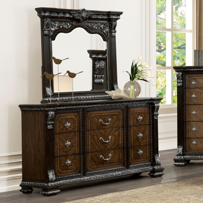 Furniture Of America Promenade Traditional Espresso Dresser W/Jewelry Box Model FM70002DB-D
