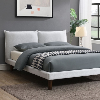 Furniture Of America Verwood Contemporary Light Gray Bed Model FM71004LG-Full Bed