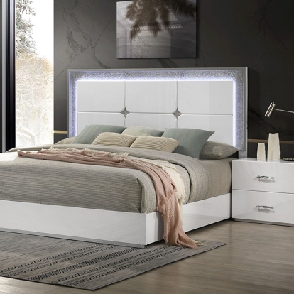 Furniture Of America Stoholm Contemporary White Bed Model FM72000WH-Queen Bed