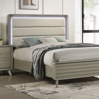 Furniture Of America Rainier Contemporary Gray Bed Model FM72002GY-U-Queen Bed