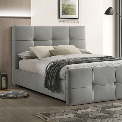 Furniture Of America Merced Contemporary Light Gray Bed Model FM72007LG-Queen Bed