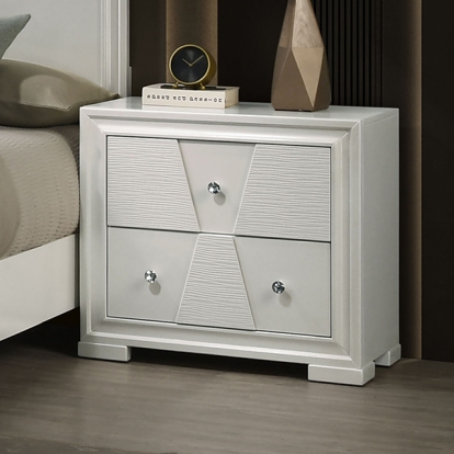 Furniture Of America Holsted Contemporary White Nightstand Model FM72012WH-N