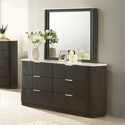 Furniture Of America Lantrisant Contemporary Dark Walnut Dresser Model FM72014DW-D