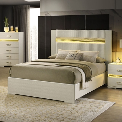 Furniture Of America Lucida Contemporary Beige Bed Model FM72015BG-E.King Bed
