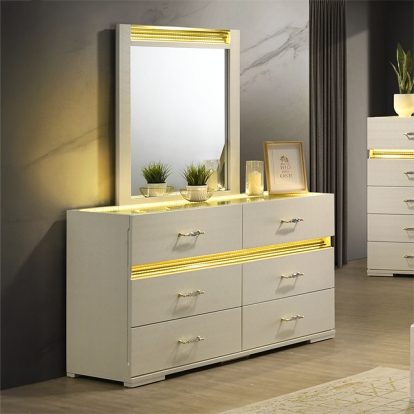 Furniture Of America Lucida Contemporary Beige Dresser Model FM72015BG-D