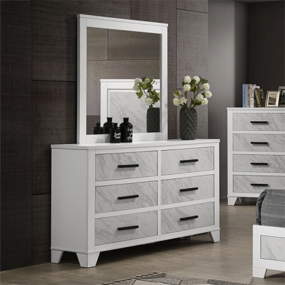 Furniture Of America Darlene Contemporary White Dresser Model FM72018WH-D