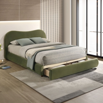 Furniture Of America Grimsby Contemporary Olive Green Bed Model FM72019GR-E.King Bed