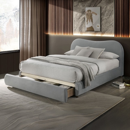 Furniture Of America Grimsby Contemporary Light Gray Bed Model FM72019LG-E.King Bed