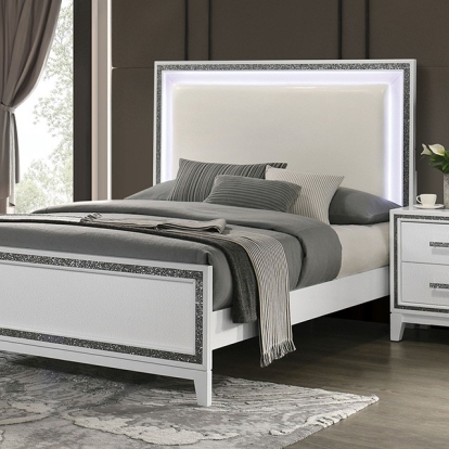 Furniture Of America Lucida Contemporary White Bed Model FM7203WH-Full Bed