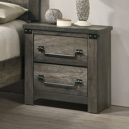 Furniture Of America Britonale Rustic Farmhouse Rustic Gray Nightstand Model FM7218GY-N