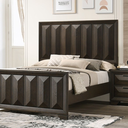 Furniture Of America Hexham Transitional Espresso Bed Model FM7232BR-Queen Bed