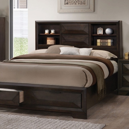 Furniture Of America Caistor Transitional Espresso Bed Model FM7233BR-Queen Bed
