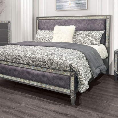 Furniture Of America Titania Glam Gray Bed Model FM7240GY-Full Bed