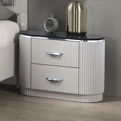 Furniture Of America Aldgate Contemporary Light Gray Nightstand Model FM7244GY-N