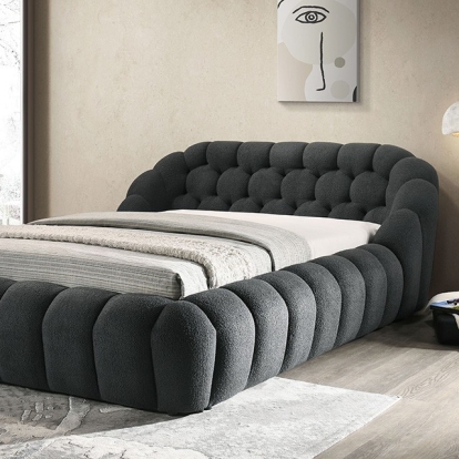 Furniture Of America Newquay Contemporary Charcoal, Black Bed Model FM7260BK-Queen Bed