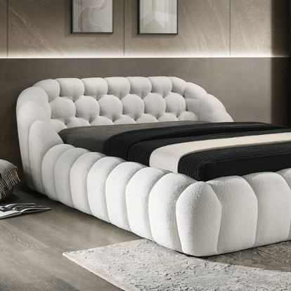 Furniture Of America Newquay Contemporary White Bed Model FM7260WH-Queen Bed