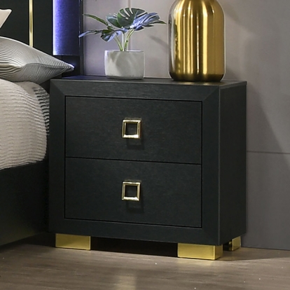 Furniture Of America Latimer Contemporary Black Nightstand Model FM7270BK-N