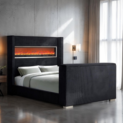 Furniture Of America Sumter Contemporary Black Bed Model FM74004BK-Queen Bed