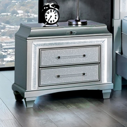 Furniture Of America Galea Glam Gray Nightstand Model FM74006SV-N