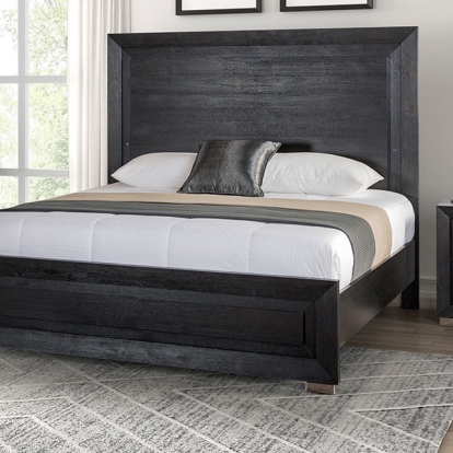 Furniture Of America Ashbourne Contemporary Black Bed Model FM7415BK-E.King Bed