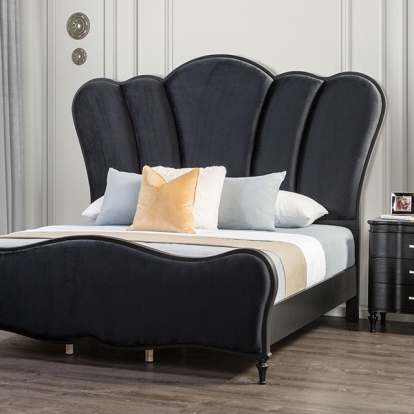 Furniture Of America Melodi Parc Glam Black Bed Model FM7416BK-Queen Bed