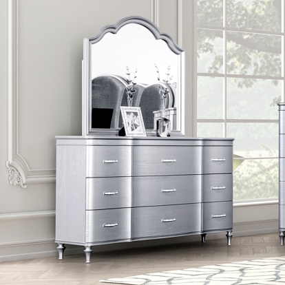 Furniture Of America Melodi Parc Glam Silver Dresser Model FM7416SV-D