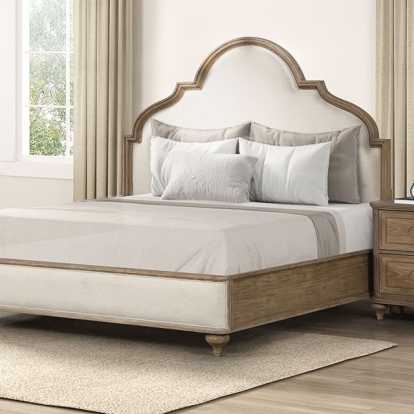 Furniture Of America Lyris Transitional Rustic Oak Bed Model FM7417AK-Queen Bed