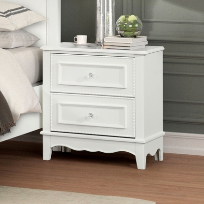 Furniture Of America Naucalpan Traditional White Nightstand Model FM7456WH-N