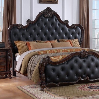 Furniture Of America Ventresca Traditional Dark Cherry Bed Model FM7635CH-Queen Bed