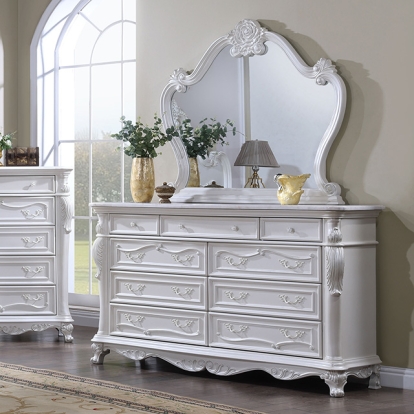 Furniture Of America Ventresca Traditional White Dresser Model FM7635WH-D
