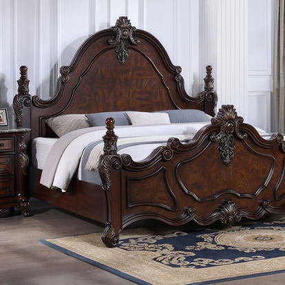 Furniture Of America Francione Traditional Dark Cherry Bed Model FM7638CH-Queen Bed