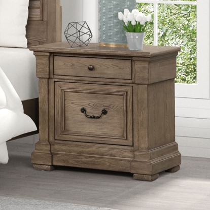 Furniture Of America Sheringham Transitional Weathered Gray Nightstand Model FM7701BR-N