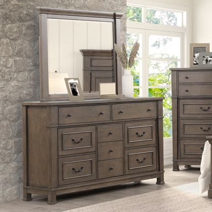 Furniture Of America Huddersfield Transitional Dark Walnut Dresser Model FM7702DB-D