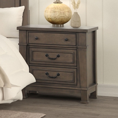 Furniture Of America Huddersfield Transitional Dark Walnut Nightstand Model FM7702DB-N