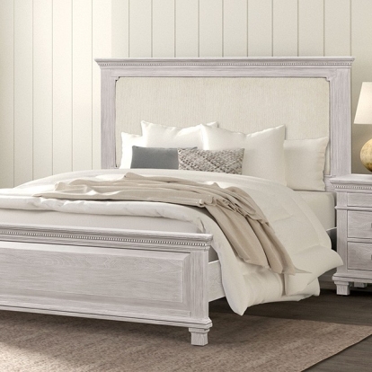 Furniture Of America Swanley Transitional Weathered Gray Bed Model FM7707GY-Queen Bed