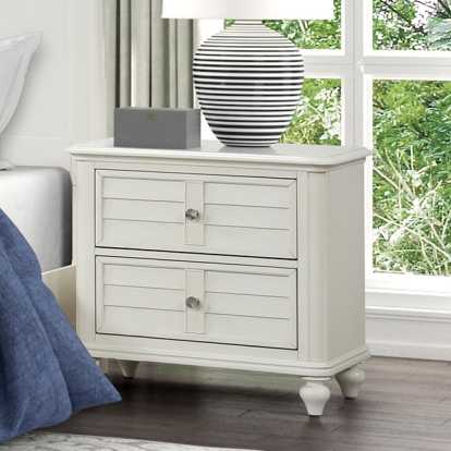Furniture Of America Whitehaven Transitional/Coastal Antique White Nightstand Model FM7708WH-N