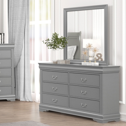 Furniture Of America Louis Philippe Transitional Gray Dresser Model FM7866GY-D
