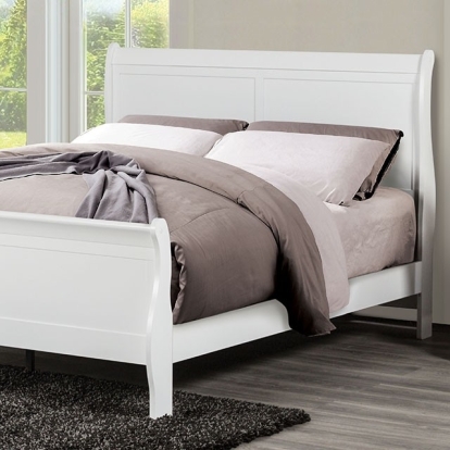 Furniture Of America Louis Philippe Transitional White Bed Model FM7866WH-Twin Bed