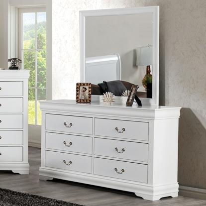 Furniture Of America Louis Philippe Transitional White Dresser Model FM7866WH-D