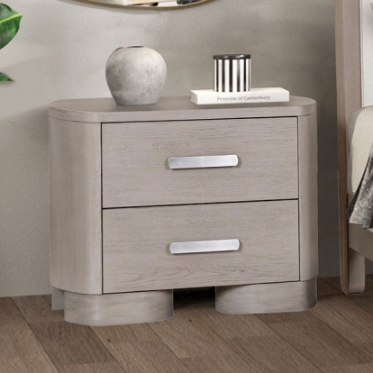 Furniture Of America Pocatello Modern Contemporary White Oak Nightstand Model FM79010AK-N