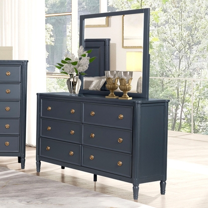 Furniture Of America Altamira Modern French Malta Blue Dresser Model FM79012BL-D