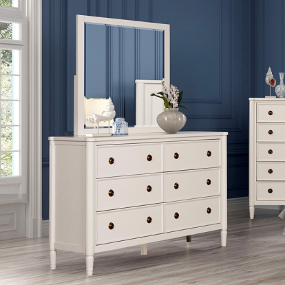 Furniture Of America Altamira Modern French White Dresser Model FM79012WH-D