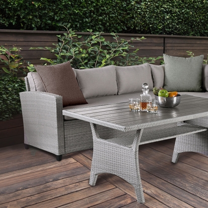Furniture Of America Kimana Contemporary Gray 3 Pc. Patio Dining Set Model FM80001GG-SET