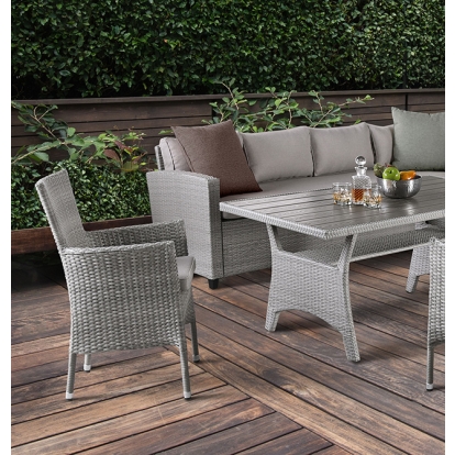 Furniture Of America Kimana Contemporary Gray 5 Pc. Patio Dining Set Model FM80001GG-SET+2CH