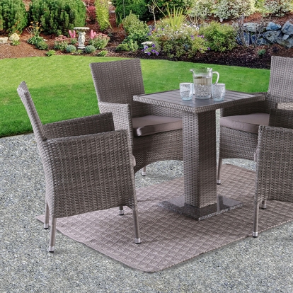 Furniture Of America Aminta Contemporary Gray Patio Bistro Set Model FM80004GY-5PC-06GY