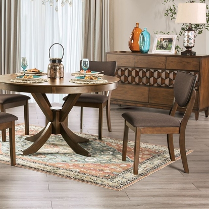 Furniture Of America Marina Transitional Walnut/Dark Chocolate Dining Table Model FOA3787RT-TABLE