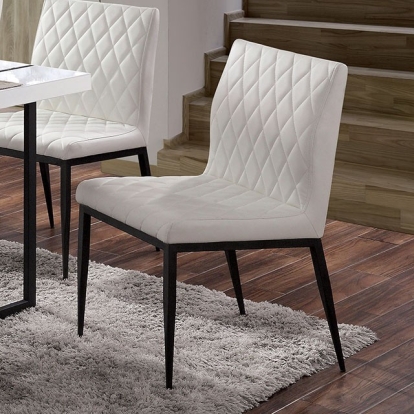 Furniture Of America Alisha Contemporary Black/Ivory Side Chair (2/Ctn) Model FOA3799SC-2PK